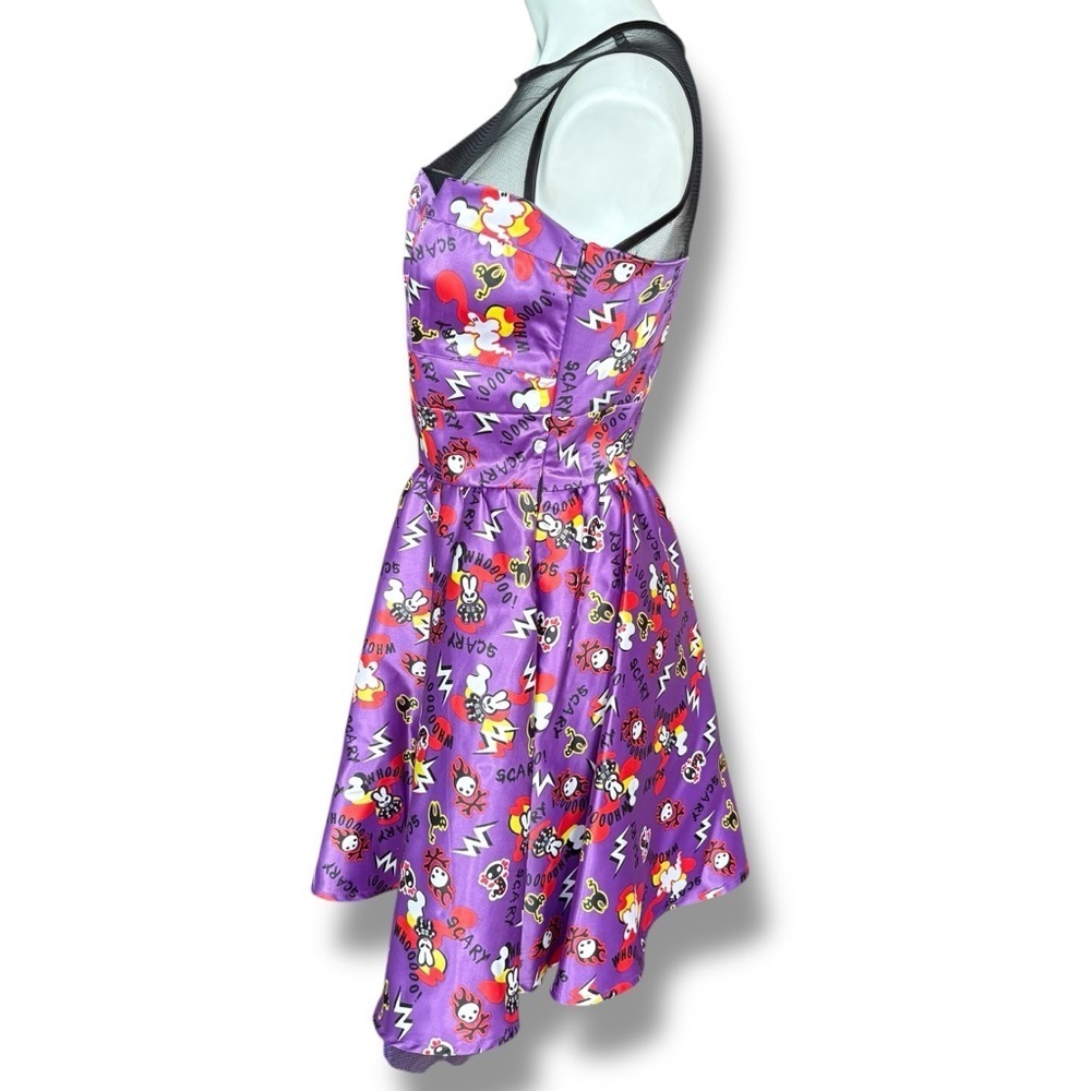 Hell Bunny Haunted House Purple Mesh Halloween Dress Size Small - Picture 3 of 11